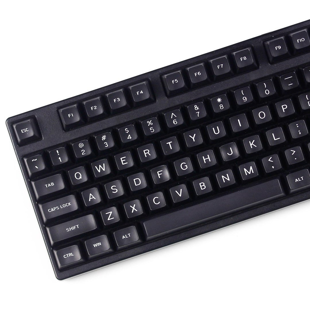 Maxkey White On Black Keycap Set Doubleshot ABS - Divinikey