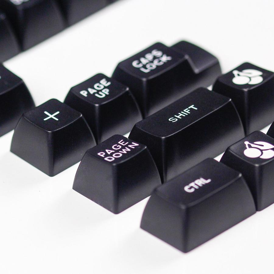 Maxkey White On Black Keycap Set Doubleshot ABS - Divinikey