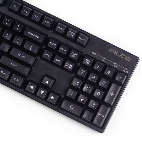 Maxkey White On Black Keycap Set Doubleshot ABS - Divinikey