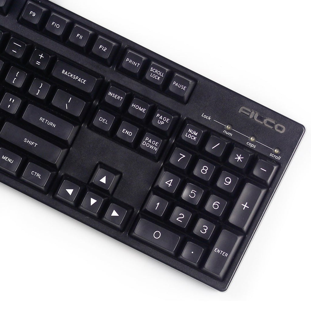 Maxkey White On Black Keycap Set Doubleshot ABS - Divinikey