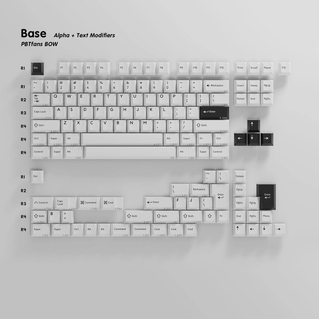 PBTfans™ BOW Keycap Set Doubleshot PBT - Divinikey