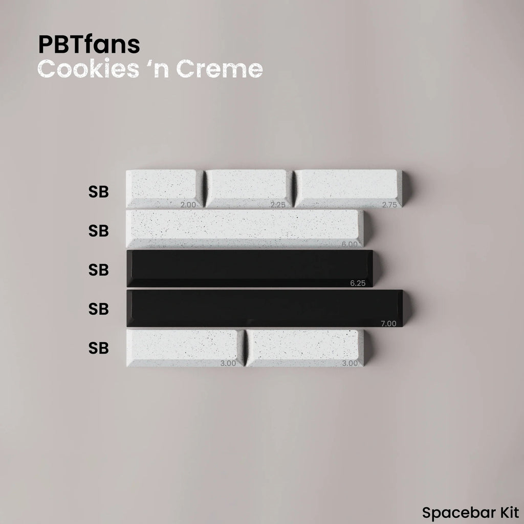 [Preorder] PBTfans Cookies 'n Creme Keycap Set Doubleshot ABS - Divinikey