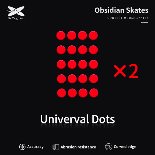 X-raypads Obsidian Mouse Skates Universal Dots - Divinikey